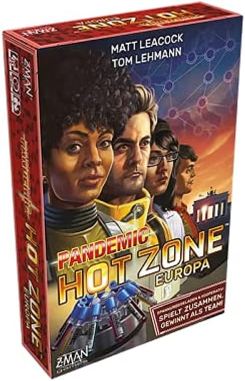 Z-Man ZMND0020 Asmodee Pandemic Hot Zone: Europe, Family Game, Strategy Game, German, Multicoloured, Colourful