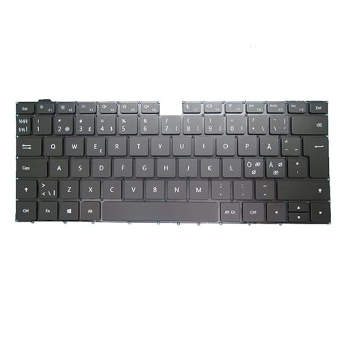 Laptop Keyboard for Huawei MateBook D14 2022 NbDE-WDI9 NbDE-WDH9 NbDE-WFH9 NbDE-WDH9AL NbDE-WFH9BL NbDE-WFE9 with Backlit Nordic NE Black