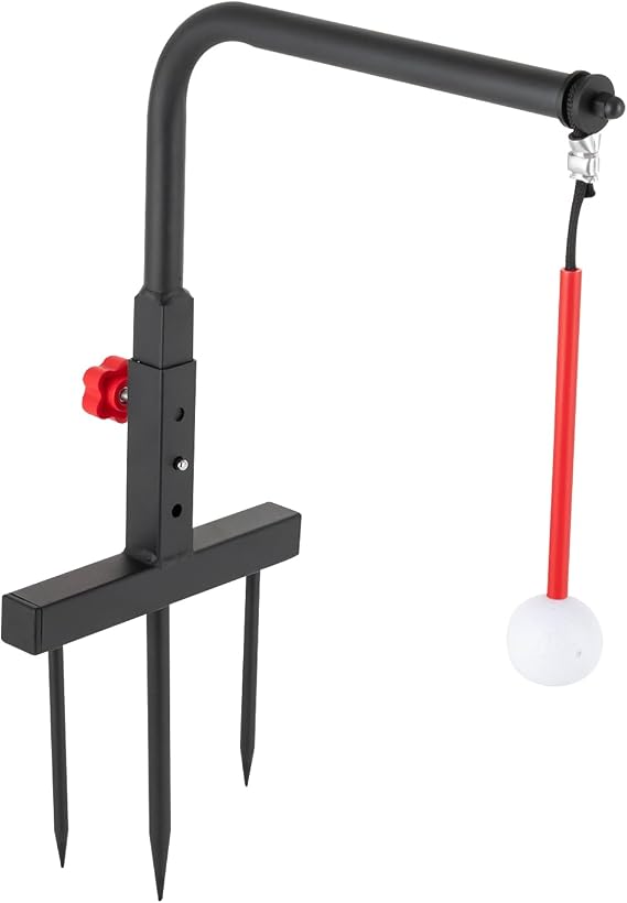 Golf Swing Trainers Adjustable Golf Hitting Trainer Outdoor Golf Hitting Swing Training Tool Aid Practice Swing Hit Training 360° Ball Return For Golf Courses Training Grounds Sports Classes