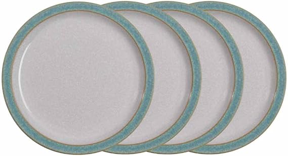 Denby Elements 4 Piece Medium Plate Set, Green