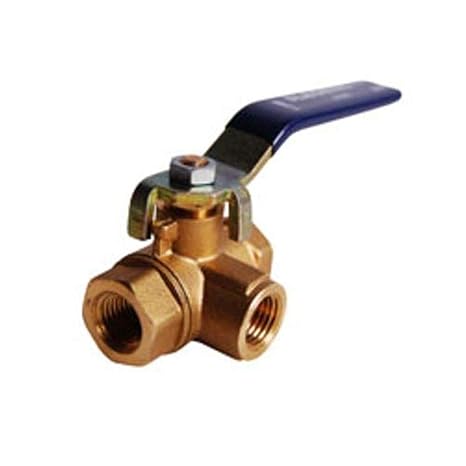 Legend Valve 101-442 Three-Way Forged Brass Ball Valve, 1.2"x1"x1.5"