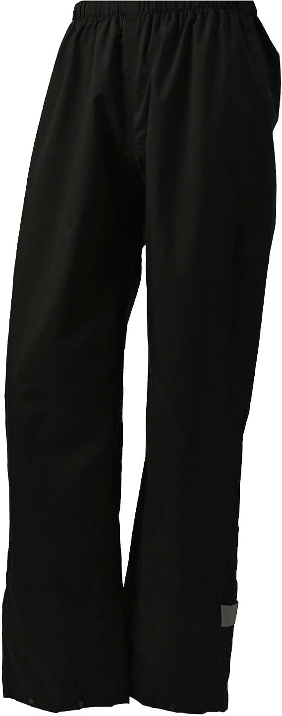 MCR07-BK-4L Motorcycle Rain Pants, Women's, Men's, Bike, Bicycle, Rain Gear, Trousers, Compact, Lightweight, Lower Only, Rain Wear, Large Size, Black