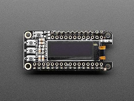 Adafruit 3045 Assembled FeatherWing OLED - 128x32 OLED Add-on for Feather