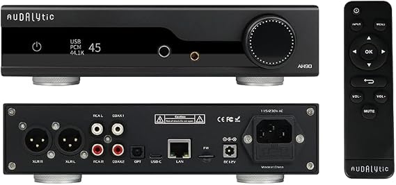 Gustard Audalytic AH90 MQA DAC & Streamer & Headphone Amplifier AK4499EX & AK4191 XMOS XU316 LAN DLNA Roon 32bit 768kHz DSD512 Optical/Coaxial/LAN Input RCA/XLR Balanced/4.4mm/6.35mm Headphone Output