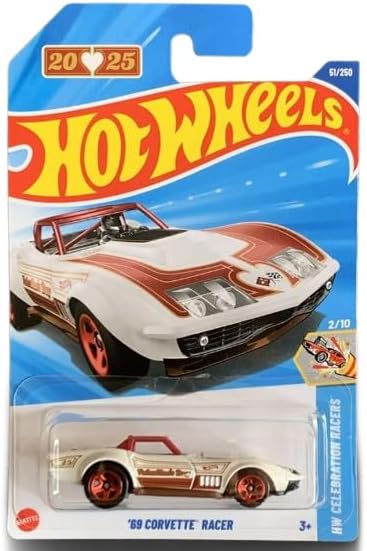 Hot Wheels '69 Corvette Racer, HW Celebration Racer 2/10, 1:64 Scale Diecast