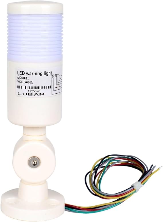 Industrial Warning Light 3 Color in 1 Layer Red Yellow Green Led Signal Steady Light Without Buzzer Rotating Base