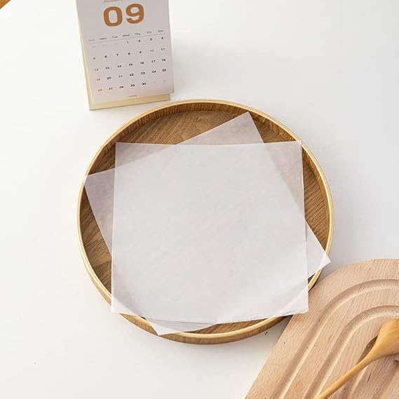100Pcs Wax Paper Sheets for Food, Basket Liners Food Picnic Paper Sheets Greaseproof Deli Wrapping Sheets, 7 x 7 Inch (Pure white)