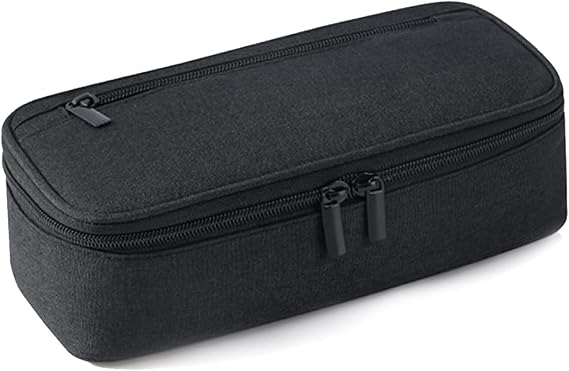 Black Pencil Case, Large Capacity Pencil Cases for Boys | Angoo Pencil Case, Pencil Pouch with Compartments for Organising Stationery, School Office Supplies