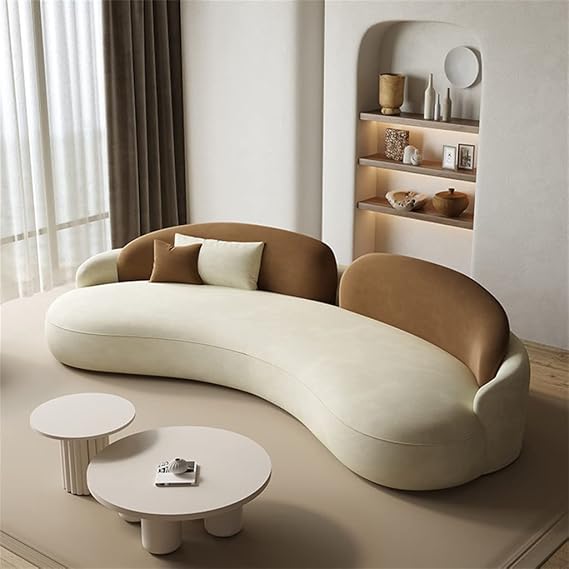 Living Room Fabric Sofa Decoration Cushions European Lounge Lazy Sofa Bed Japandi Furniture(170 * 90cm)