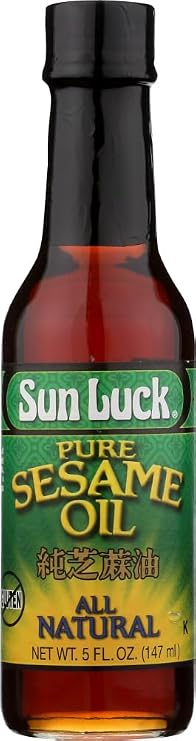 Sun Luck Oil, Sesame, 5-Ounce Glass (Pack of 3) by Sun Luck