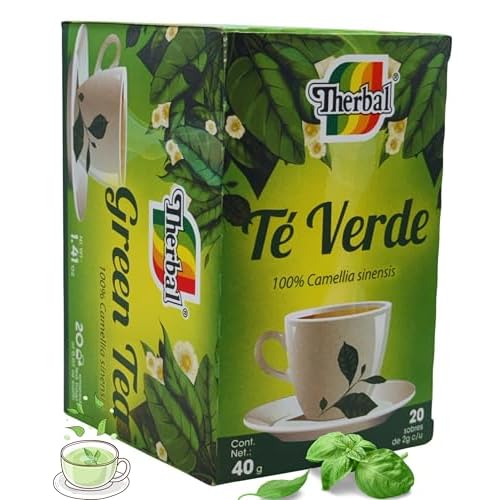 Te Verde Green Tea - 20 Tea Bags - Vegan, 100% Natural - Premium Therbal Brand