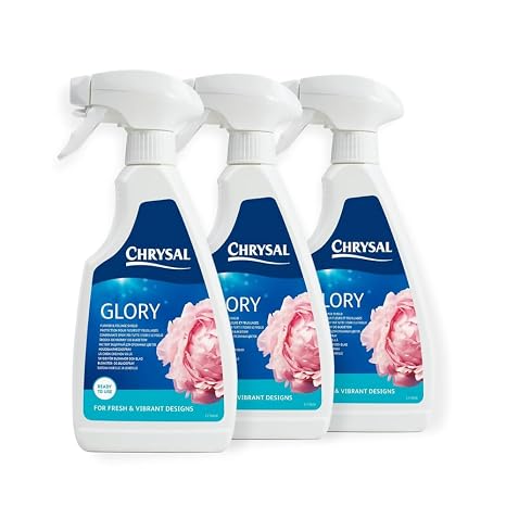 Chrysal Glory Flower and Foliage Finish Floral Supplies for Fresh Flowers Spray for Fresh Cut Flower Arrangements Cut Flower Preservative Spray Ideal Florist Supplies (3 Pack)