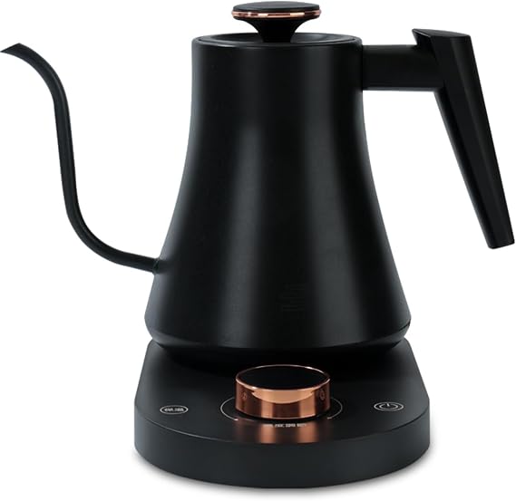 Electric Kettle, Barista Supervised, Boil in 75 Seconds Temperature Setting, Up to 12 Hours, Heat Retention, Lightweight Design, Prevents Empty Boiling, Automatic Power Off After Boiling, Electric Kettle, Stainless Steel, Coffee Drip Kettle, Thin Mouth, Slim Nozzle, 1200 W Black, bktr-200b