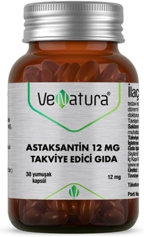 VeNatura Astaksantin 12 mg Takviye Edici Gıda, 30 Kapsül