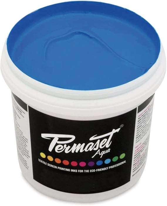 Permaset Aqua Fabric Standard Cover Screenprinting Inks - Glow Blue - 1 Liter
