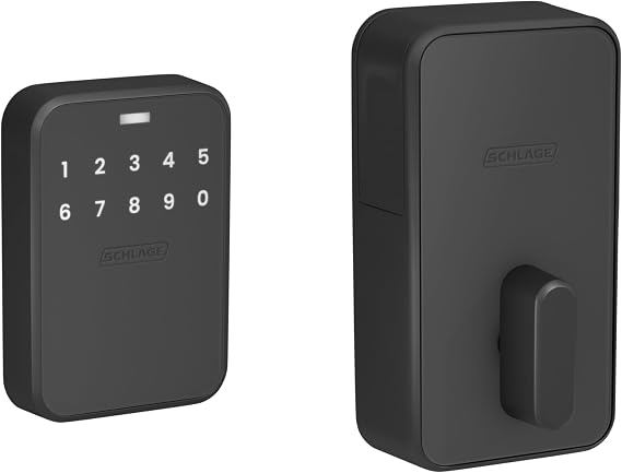 Schlage Sense Pro UWB Smart Deadbolt Lock, Hands-Free Unlock, Matte Black | Keyless door lock, Touchscreen keypad, Hands-free & tap to unlock, Apple Home Key & Matter over Thread, Certified security