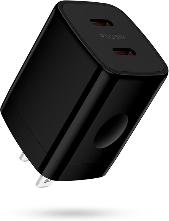Charger Block 25W USB C Android Wall Charger Box 2 Port Super Fast Dual Charging Plug Power Adapter Compatible with Samsung Galaxy S26 S25 Ultra A17 A36 A56 A15 A35 A16 A55 S24 A14 S23 FE A25 iPhone