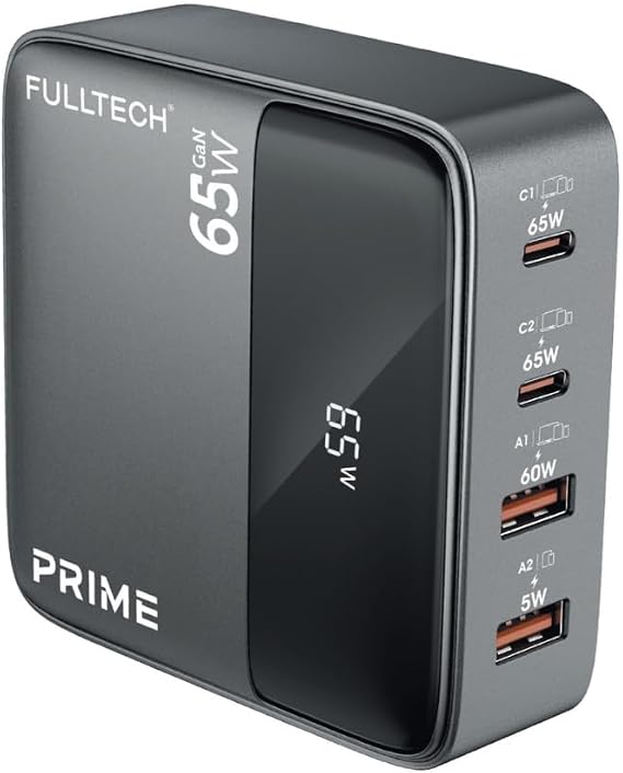 Hızlı Şarj Cihazı, 65W GaN Hızlı Şarj Adaptörü, Güç Şeridi, 2x Type-C Girişi, 2x Usb Girişi, Tam Zamanlı 4 Bağlantı Noktası, Şarj Koruması, Akım Koruması, Yüksek Verimlilik (1.5 Metre)