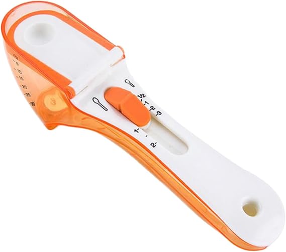 Ipetboom Adjustable Baking Measuring Spoon Large Plastic Kitchen Scoop with Scale for Flour Sugar Spices Space Saving Design for Precise Ingredient Measuring