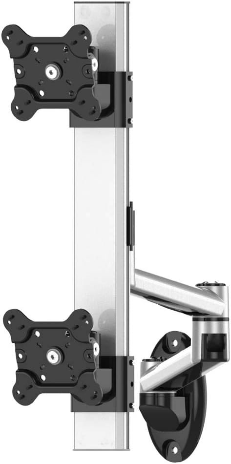 Dual Arm Wall Mount, Vertical Two-Monitor