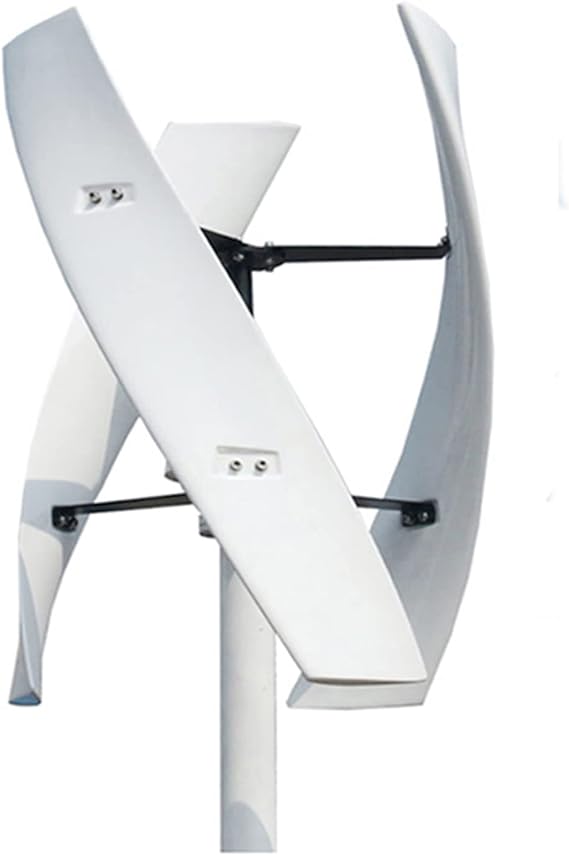 10000W No Noise Vertical Wind Turbine 12V 24V48V 96V 120V 220V Vertical Magnetic Levitation Upright Wind Generator for Home Ship with MPPT Controller(White)