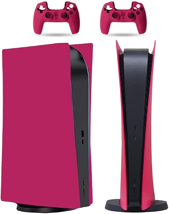 PEYANZ Faceplate Cover for PS5 Digital Edition + 2 Controller Covers | Protective ABS Shell, Scratch-Resistant Matte Surface, Exact Match, Easy Installation, Multiple Colors Available