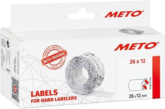 Meto 9506163 26 x 12 mm Hand Labelers - White