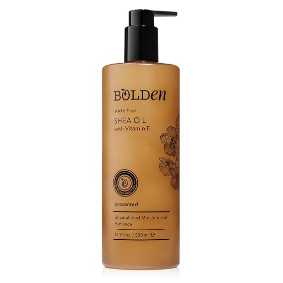 BOLDEN SHEA OIL with Vitamin E, UNSCENTED, 16.9 Fl Oz