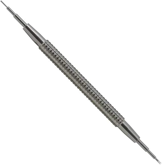 BERGEON New 7767-F Watch Spring Bar Tool - Long Stainless Steel Handle with Replaceable Screw in Fine Tool End
