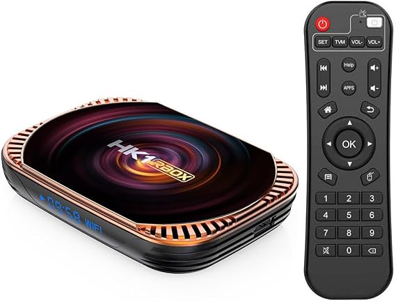 CHROX Android TV Box 11.0, HK1 RBOX X4TV Box 4K/8K 4GB RAM 128GB ROM, Android Box Wifi 6 with S905X4 CPU 3D 2.4G/5G Wifi Bluetooth 5.0 USB 3.0 Android TV Boxes,4GB+64GB [Energy Class A]