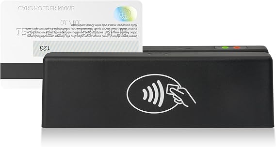 2 in 1 Combo Contactless Card Readder, All 3 Tracks Magnetic magstripe Card Reader + 13.56mhz M1 Type Card Reader Writer