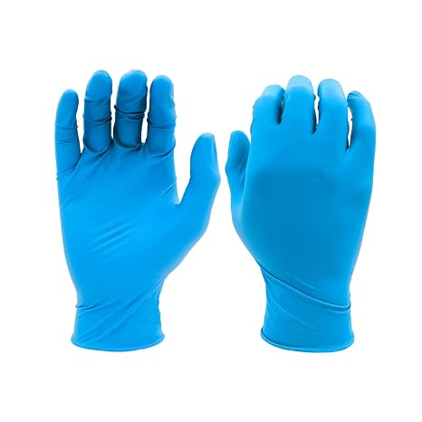 SHOWA 8005PF Sustainable EBT Latex-Free, Powder-Free, Nitrile Disposable Single Use Safety Gloves, 8 Mil, 9.5" Length, Small (1 Box/50 Gloves)