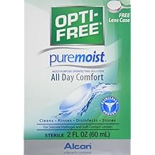 Opti-Free Pure Moist Multi-Purpose Disinfecting Solution, All Day Comfort 2 oz (Pack of 4)