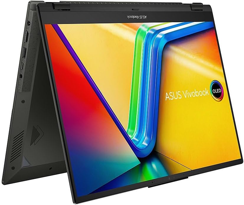 ASUS Vivobook S 16 Flip Laptop 2023-16 WUXGA Touch Intel Iris Xe Graphics - Intel i9-13900H 14 Cores - 40GB DDR4 4TB NVMe SSD - Wi-Fi 6E - Win10 32GB USB - Midnight Black