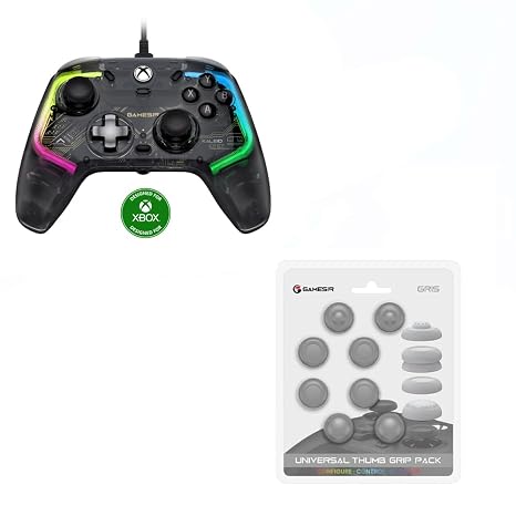 GameSir Kaleid Wired Controller for Xbox Series X|S, Xbox One,Windows 10/11 & Steam Thumb Grip Pack Controllers