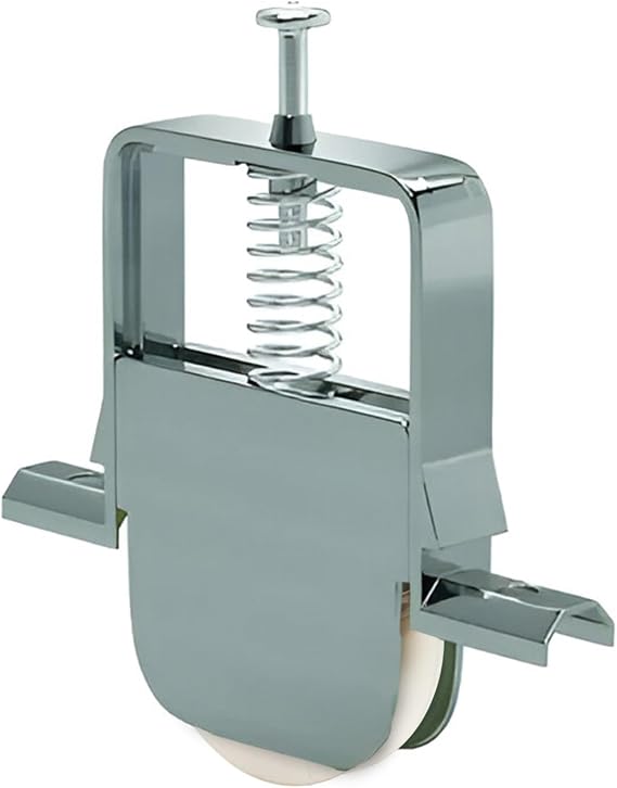 Brixwell Patio Door Wheel Assembly with 1" White Nylon Wheel, 1-15/16" Hole Center Distance for Screen Doors, Supports Smooth Sliding and Replaces Worn Roller Assemblies.