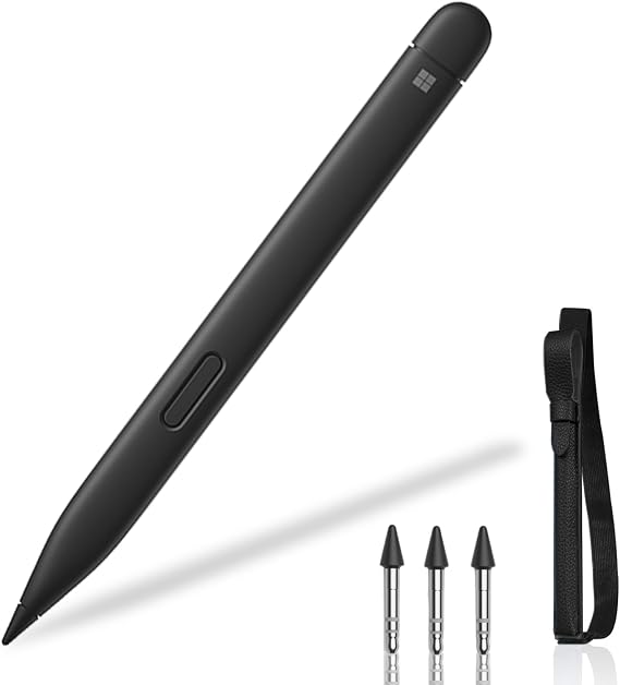 Surface Slim Pen 2 Matte - Bluetooth 5.0 Connectivity - 4,096 Points of Pressure Sensitivity - with Slim Pen 3 Tips and Pencil Holder