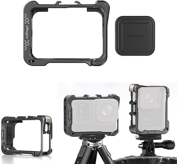 Aluminum Metal Frame Cage Case Bag with Silicone Lens Cap Screen Protector for Insta360 Ace Pro Camera Accessories Kit Protective Case Frame for Insta360 Ace Camera Accessories / 874