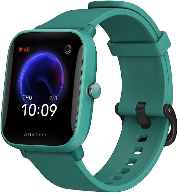 Amazfit Bip U Smart Watch Fitness Tracker for Men Women with 60+ Sports Modes, 9-Day Battery Life, Blood Oxygen Breathing Heart Rate Sleep Monitor, 5 ATM Waterproof, for iPhone Android Phone (Green)