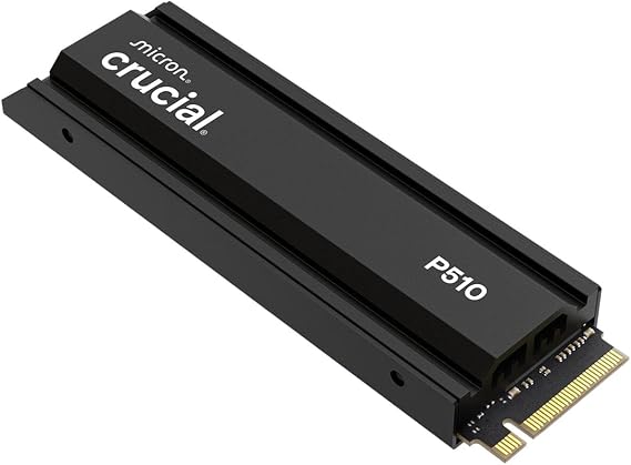 Crucial P510 2TB NVMe PCIe Gen5 M.2 2280 Internal Gaming SSD with Heatsink