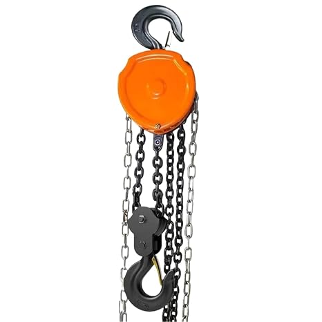Electric Winch Chain Hoist 1 Ton Manual Inverted Chain Small Crane Lifting 3/6 Meters Lifting Portable Manual Lever Block Lifting Tools Hoist with Hook(6M)