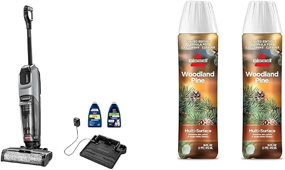 BISSELL CrossWave OmniForceTM Cordless Multi-Surface Hard Floor Cleaner Wet Dry Vacuum with Dedicated Dry Vacuum Mode + BISSELL Limited Edition Woodland Pine Multi-Surface Wash Formula Pine, large
