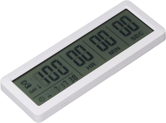 Jectse Digital Countdown Days Timer, 999 Days Countdown Clock with Large Display and Stand, Perfect for Holiday, Wedding, Retirement, Holiday Anniversary WHITE