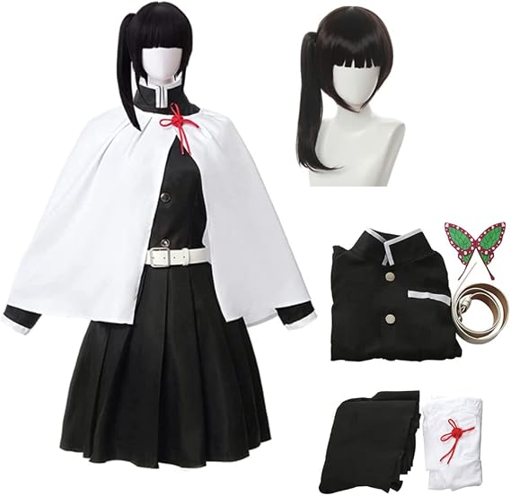 Buyoem Tanjiro Cosplay Costume Zenitsu Giyuu Muichiro Cosplay Adult Halloween Robe Kimono Uniform Suits with wig