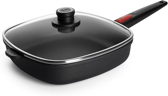 Woll Nowo Titanium Induction Line Frying Pan 28 x 28 cm Height 6.5 cm with Glass Lid