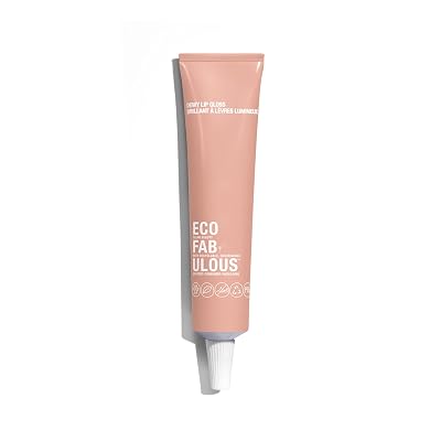 Dewy Lip Gloss - Enriched with Squalane and Jojoba Esters, Nourishes and Conditions Lips, Clean  Recyclable  Vegan, 15 mL 0.5 Fl Oz - Flurry Up Light Nude Shimmer