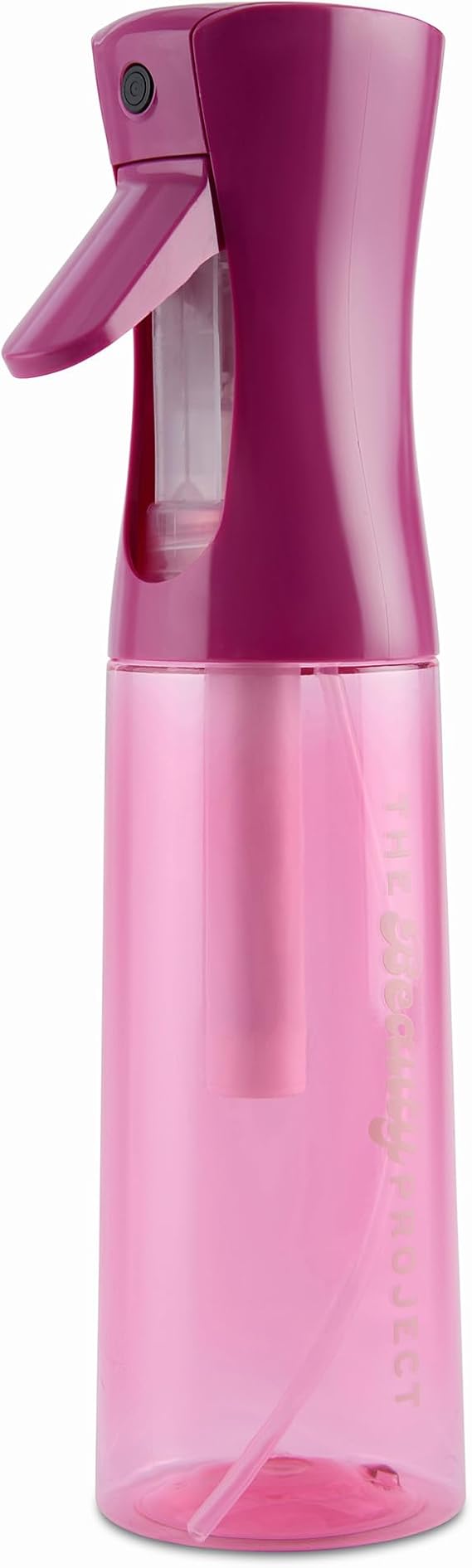 Spray Bottle Mister for Hair - Continuous Mister, Fine Water Mist, Trusted by Professional Salons & Barbers, 10.1oz - Clear Bottle (Fuscia)