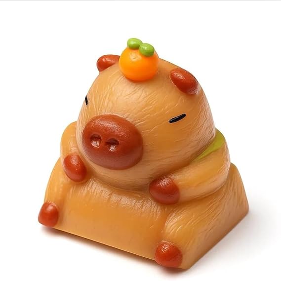 Cute Capybara Keycap Handmade Artisan Keycap Cute Key Caps Custom Keycaps Cool Keycaps Keyboard Caps for Cherry MX Mechanical Keyboard Lovers Gift