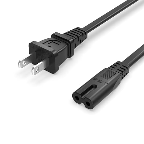Superer 5 ft AC Power Cord Cable Fit for Sony PS5 PS4 PS3 Slim PlayStation 5 4 3, Xbox Series X/S, Xbox One X/S, TV, Printer, Speaker, Universal IEC C7 Figure 8 2 Prong Replacement Cables, ETL Listed