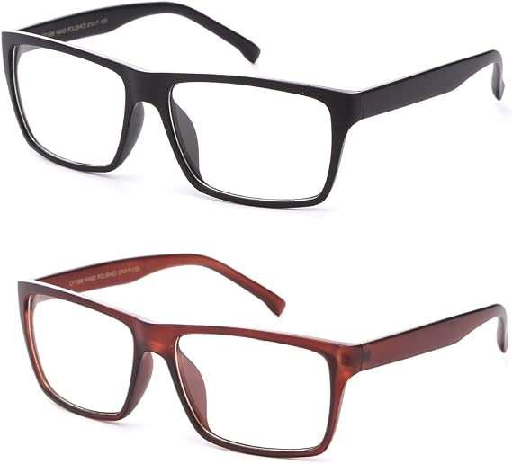 Classic Unisex Squared Fashion Clear Lens Eye Glasses Frame Clear Lens Glasses Men Women
